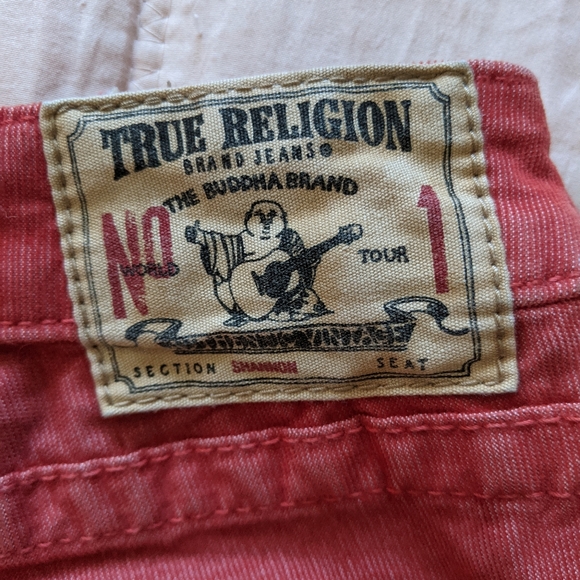 True Religion Orange Corduroy Skinny GUC - Picture 6 of 6